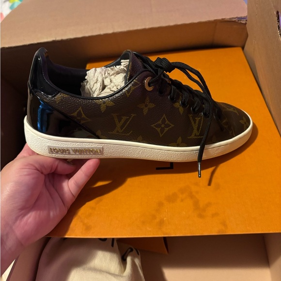 Louis Vuitton Brown and Black Monogram Sneakers - Picture 1 of 7